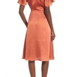 J.O.A. Satin Wrap Dress